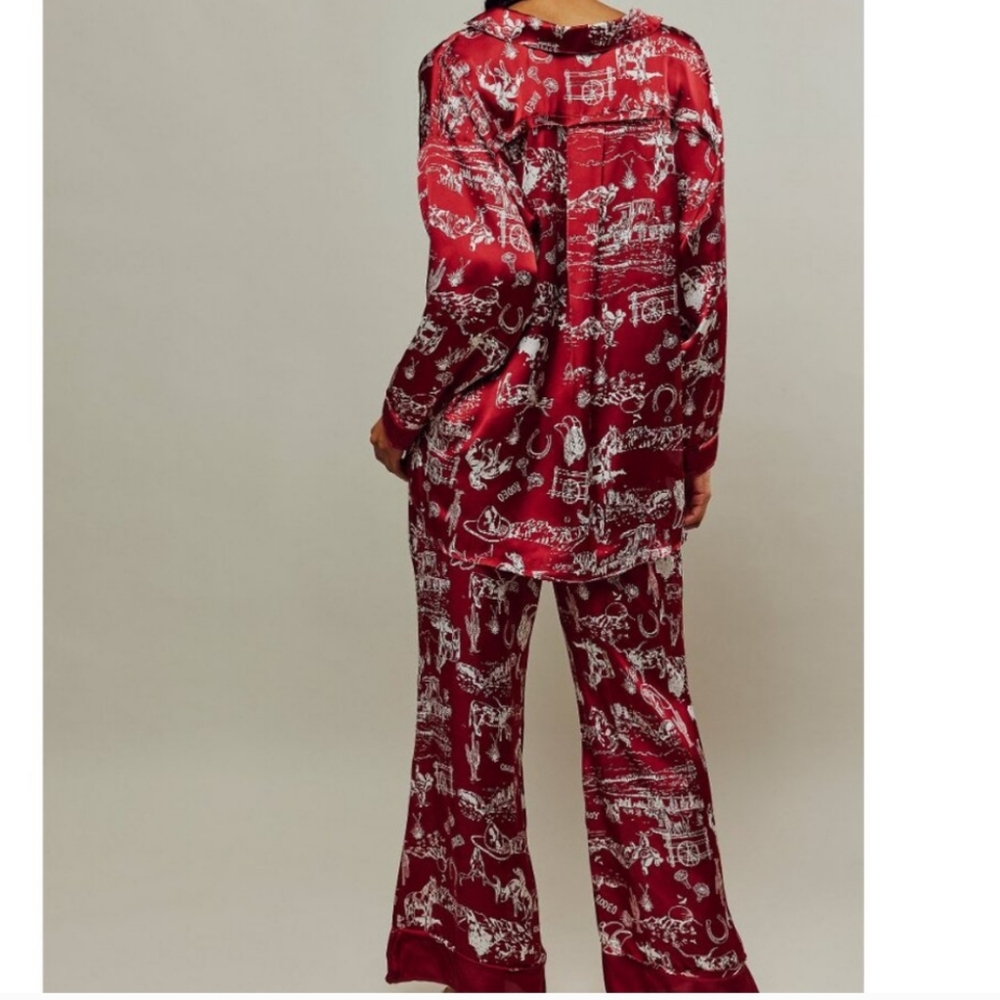 NEW WESTERN PRINT FREE PEOPLE PJs SZ XL - Picture 2 of 4